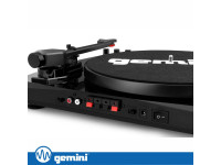 Gira-Discos 33/45/78RPM Preto C/ 2 Colunas GEMINI Gira-Discos 33/45/78RPM Preto C/ 2 Colunas GEMINI